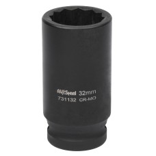 Головка ударная 3/4" двенадцатигранная удлиненная 32мм "AV Steel" AV-731132