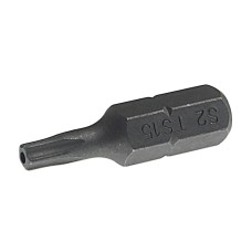 Бита TORX TS15Hх25мм 1/4" 5-ти гранная с отверстием JTC