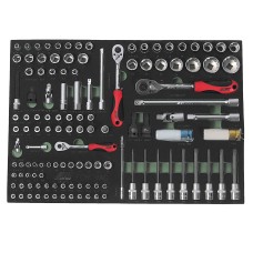 Набор инструментов 123 предмета слесарно-монтажный (VAG) в ложементе JTC