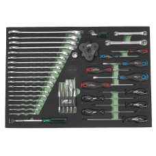 Набор инструментов 40 предметов слесарно-монтажный в ложементе JTC