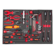 Набор инструментов 43 предмета слесарно-монтажный в ложементе JTC