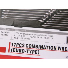 Набор ключей комбинированных 6-24мм 17 предметов в кейсе JTC