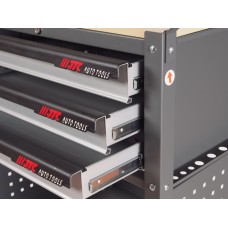 Тележка инструментальная 3 секции серая с открытым отсеком JTC