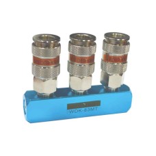 Распределитель пневматический, 3 быстроразъемных EU соединения, 3 входа с резьбой 1/4