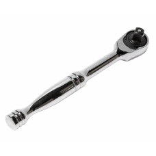 Ключ трещотка 1/4" 72 зуба 130мм d=20мм с мини-головкой, металлическая рукоятка JTC