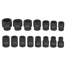 WDK-710BL Набор ударных головок глубоких 1/2", 10-32 мм, 15 предметов