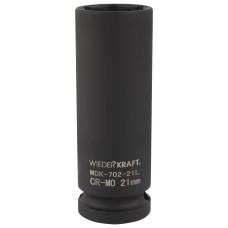 Головка ударная глубокая тонкостенная шестигранная WDK-702-21L для демонтажа и монтажа резьбовых сое