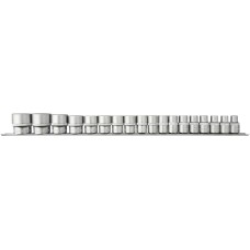 S13S1118SM Набор головок торцевых 1/2"DR на держателе, 8-32 мм, 18 предметов