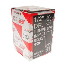 Головка торцевая 1/2" 39мм 12-ти гранная ударная тонкостенная L=82мм JTC