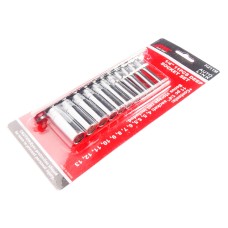 Набор головок торцевых 1/4" 6-ти гранных 04-13мм глубоких L=50мм 11 предметов JTC