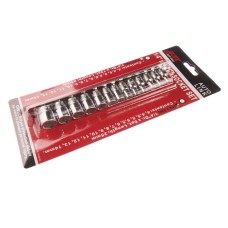 Набор головок торцевых 1/4" 6-ти гранных 04-14мм L=25мм 13 предметов JTC