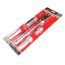 Набор головок торцевых магнитных для свечей зажигания с фиксатором (трещотка,удлинитель,головка) JTC