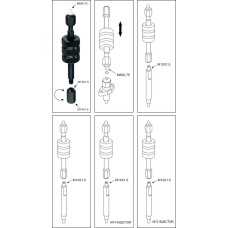 Съемник форсунок дизельных (BOSCH LUCAS) с адаптерами JTC