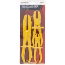 HCS3 Набор пластиковых зажимов для резиновых шлангов и патрубков, 3-57 мм, 3 предмета Thorvik