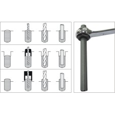 Набор экстракторов 5-16мм для поврежденных болтов 25 предметов в кейсе JTC