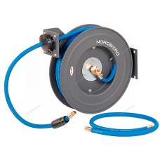 Шланг воздушный на стальной катушке, гибридный ПВХ Ø 12х18 мм, 15 м