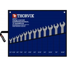Набор ключей гаечных комбинированных дюймовых в сумке 1/4"--15/16",12 предметов