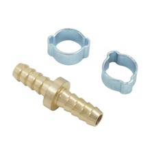 OPT-71010HH Штуцер соединительный латунный елочка-елочка 10 × 10 мм, 2 обжимных оцинкованных стальны