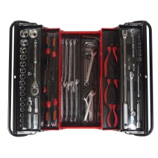 Набор инструментов 75 предметов в переносном инструментальном ящике (5 лотков) JTC