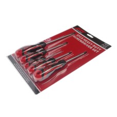 Набор отверток усиленных SL3.0х75 SL5.5х100 SL6.5x150 PH1x75 PH2x100 5 предметов JTC